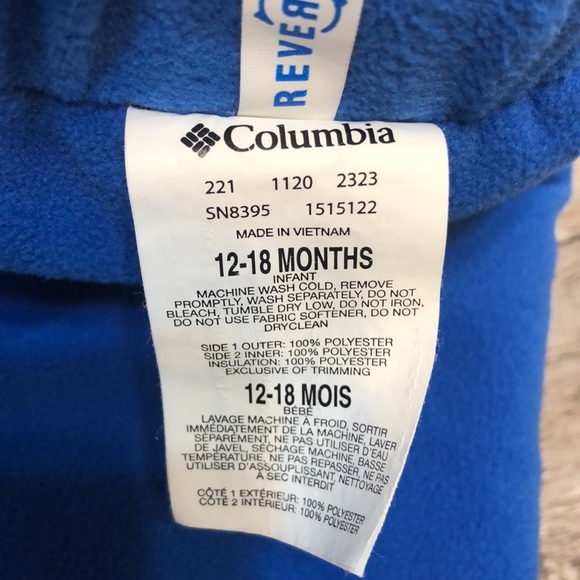 Columbia Reversible Snow pants 12-18 Months - Picture 3 of 4
